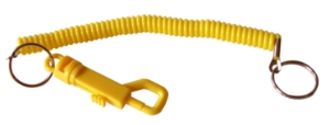 Key Ring Hipster Spiral Coil Yellow