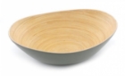 Bowl Oval Bamboo Two Tone 35x25cm - Various Colours