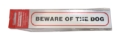Sign Self Ad. 170x40mm BEWARE OF THE DOG