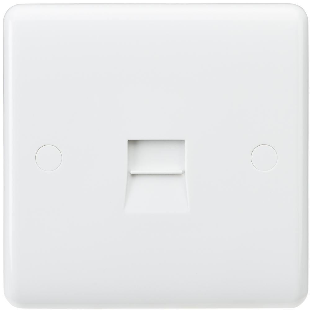 Warrior Telephone Master Socket 1Gang CURVED EDGE Warrior Warehouses Ltd