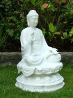 Garden Ornament THAI BUDDHA WHITE Colour 46cm