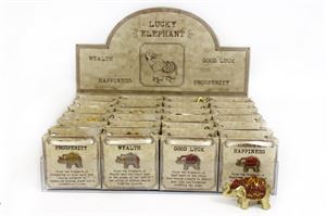 Ornamental Lucky Elephant in Bag - Various Colours