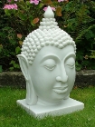 Garden Ornament THAI BUDDHA HEAD BUST WHITE Colour 60cm