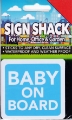 Sign Self As. 80x75mm BABY ON BOARD (Blue)