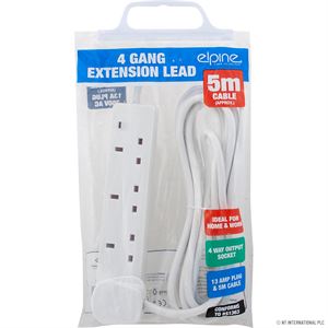 Extension Lead  4Gang  5Mtr. 13Amp