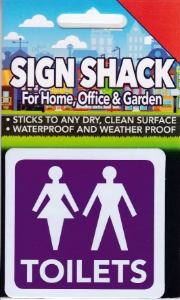 Sign Self As. 80x75mm TOILETS