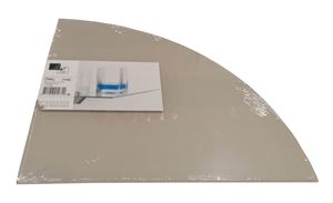Shelf DURALINE Floating Glass Opaque 25x25cm Corner  D