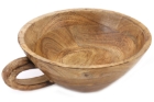 Bowl Wooden Handled for Fruit & More 29x24.5x10cm