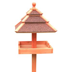 Bird Table Traditional Wooden 114cm High S/Assembly
