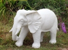Garden Ornament STANDING ELEPHANT WHITE Colour 42cm