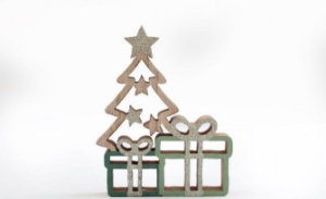Christmas Decoration Tree with Presents 12.5x15.5cm