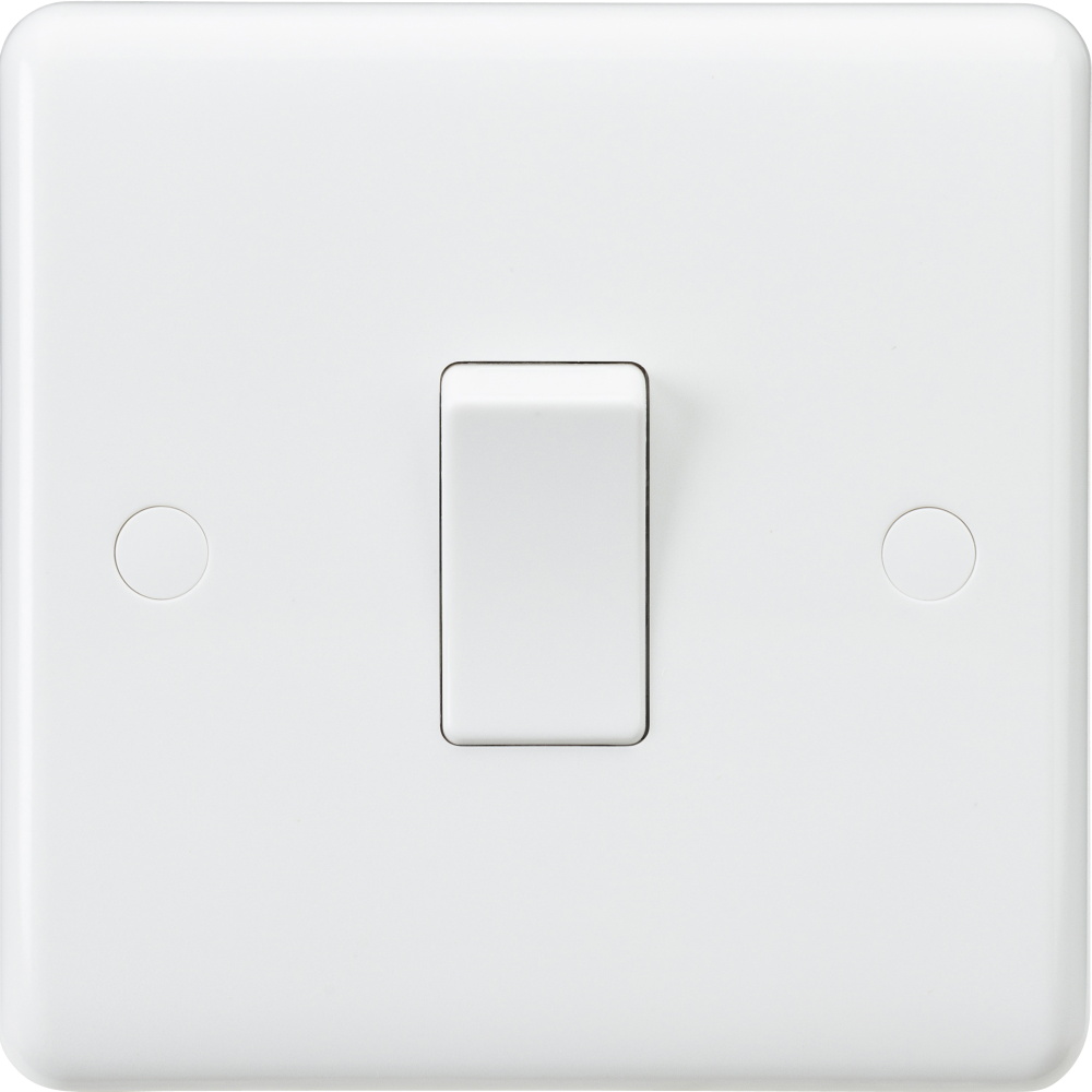 Light Switch 2 Way 10Amp CURVED EDGE Various Sizes