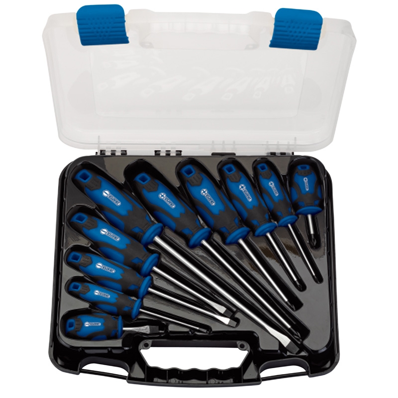 Warrior Screwdriver Set DRAPER 10Pce. Deluxe Slotted & PZ Warrior