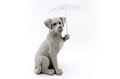 Dog Ornament Holding Umbrella 38x22cm
