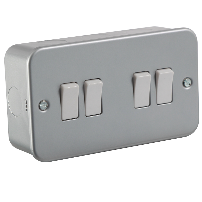 Warrior Switch Light 4gang 2way Metal Clad Warrior Warehouses Ltd