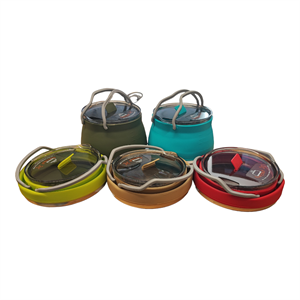 Saucepan WARRIOR Camping Silicone Collapsible - Various Colours