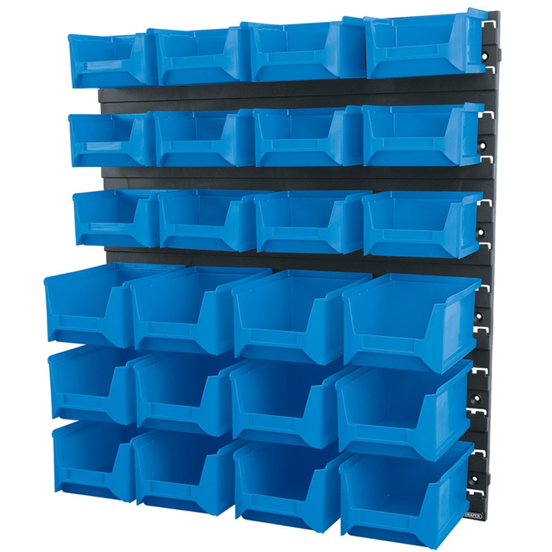 Warrior Storage Bins Stacking & Wall Mountable 24Pce. Warrior