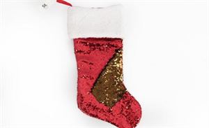 Christmas Stocking Red Sequin 50cm