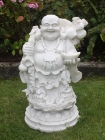 Garden Ornament WEALTHY STANDING BUDDHA WHITE Colour 52cm