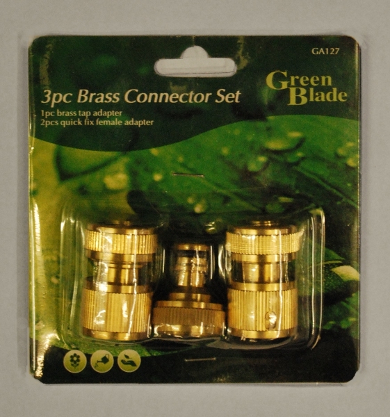 Warrior Hose Fitting Set 3Pce. Brass Warrior Warehouses Ltd