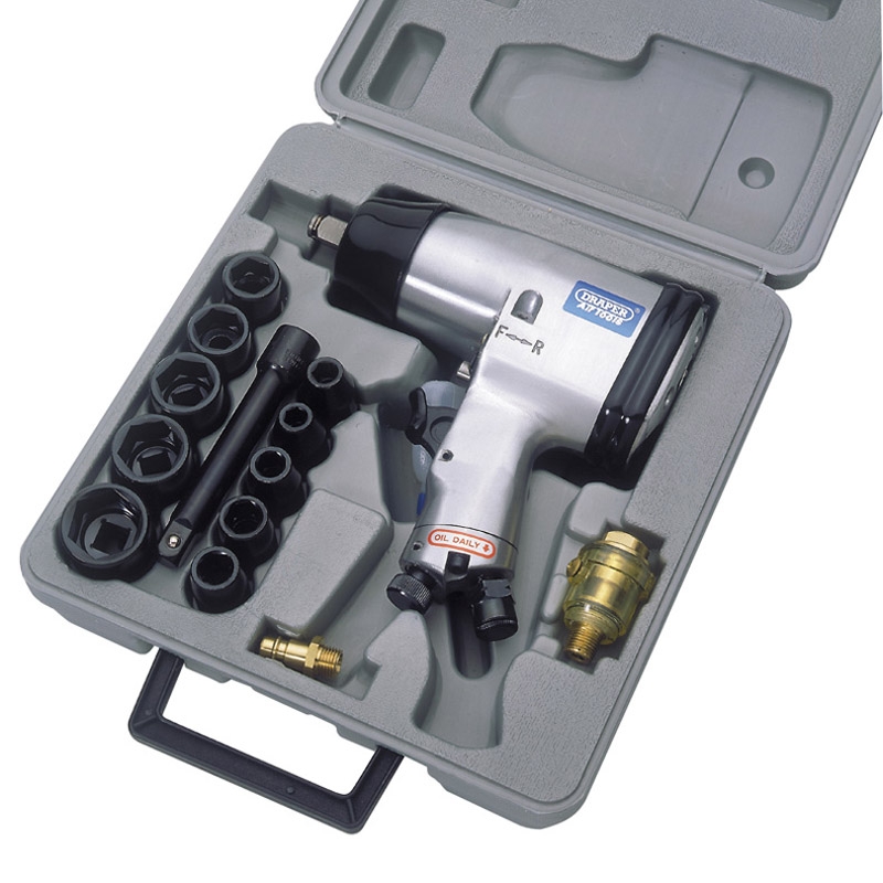 Warrior Air Impact Wrench Kit DRAPER Warrior Warehouses Ltd