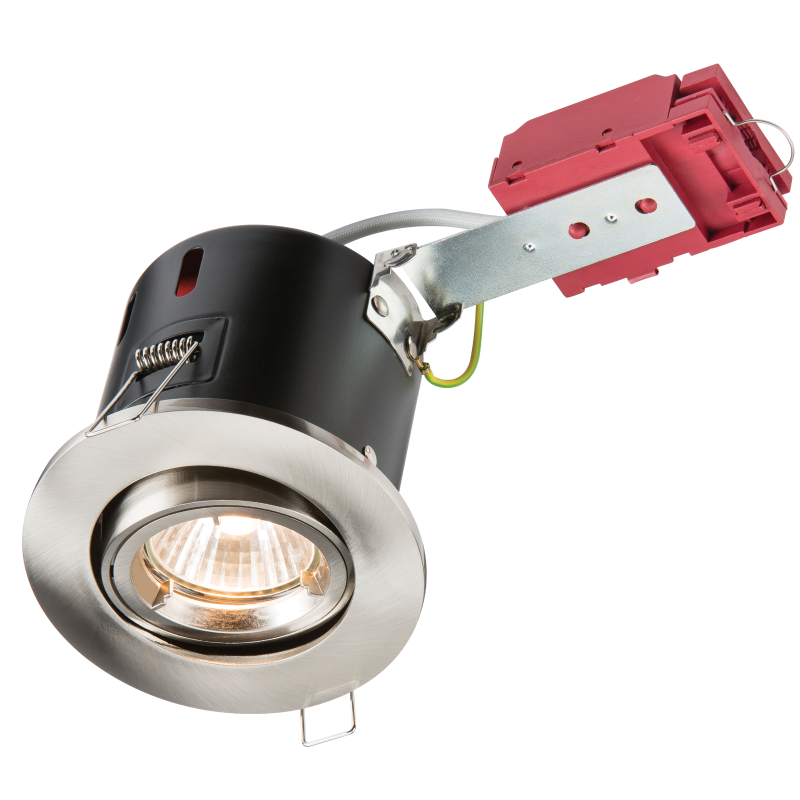 Warrior Downlight GU10 Fire Rated Br. Chrome Tilt