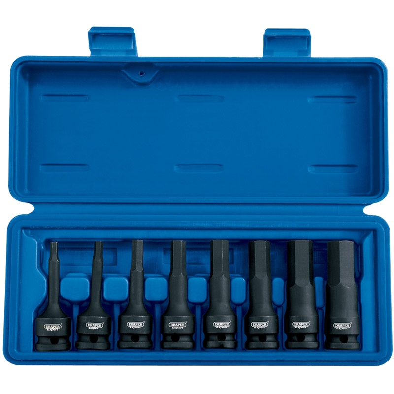 Warrior Socket Set DRAPER Impact 8Pce. Hexagon Warrior Warehouses Ltd