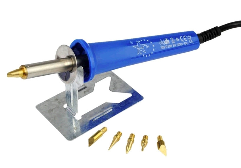 Warrior Soldering Iron 30Watt Pyrography Kit 6Tips Stand