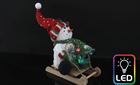 Christmas LED Snowman on Sleigh 36cm