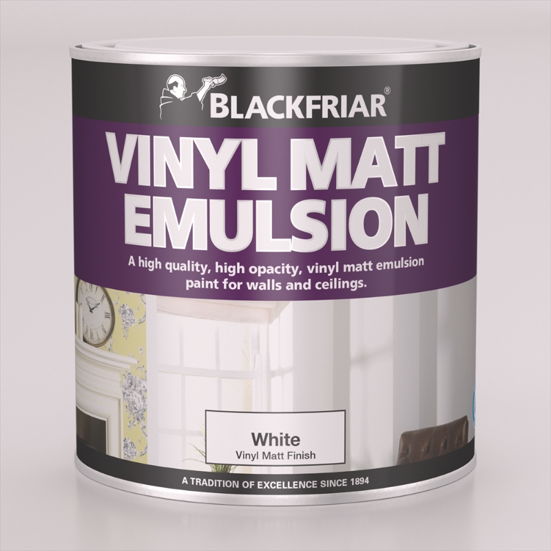 Warrior Paint Vinyl Matt Interior & Exterior White 1Ltr. Warrior