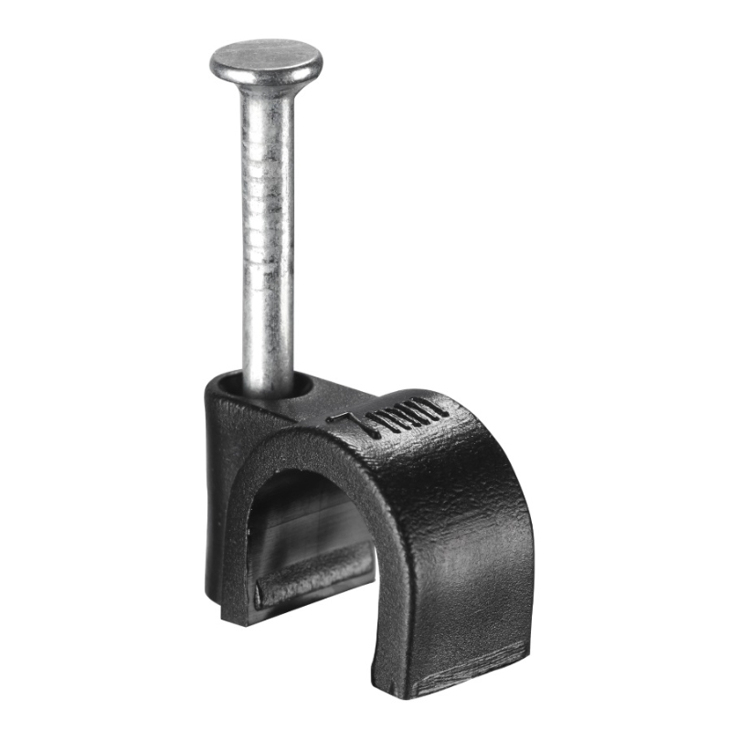 Cable Clips Round Black x 10 Various Sizes