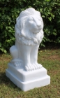Garden Ornament SITTING LION WHITE Colour 71cm