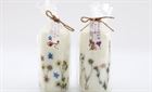 Candle Pillar Flowers 7x14cm - Various Scents