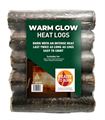 Wood Briquettes Round WARM GLOW Heat Log x5