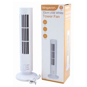 Fan Desk Mini Tower USB Operated White