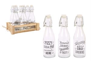 Bottle Preserving / Cordial  ???ml x6 on Wooden Tray