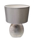 Table Lamp MIRON Combed Silver & Metalic Shade SES