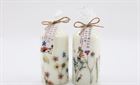 Candle Pillar Flowers 6x12cm - Various Scents