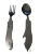 Cutlery Set WARRIOR Camping Folding - Various Colours