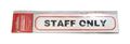 Sign Self Ad. 170x40mm STAFF ONLY