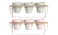 Planter Triple in Wall Mounted Wire Frame - Various Colours