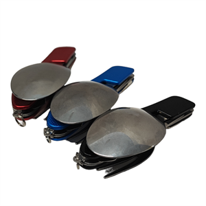 Cutlery Set WARRIOR Camping Folding - Various Colours