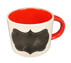 Mug Ceramic Red Inner White Outer Personalisable   D