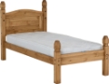 Bedstead CORONA Waxed Pine low Foot - Various Sizes