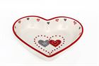 Dish Ceramic Double Heart Design 23.5x5.5cm