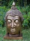 Garden Ornament THAI BUDDHA HEAD BUST GOLD Colour 60cm