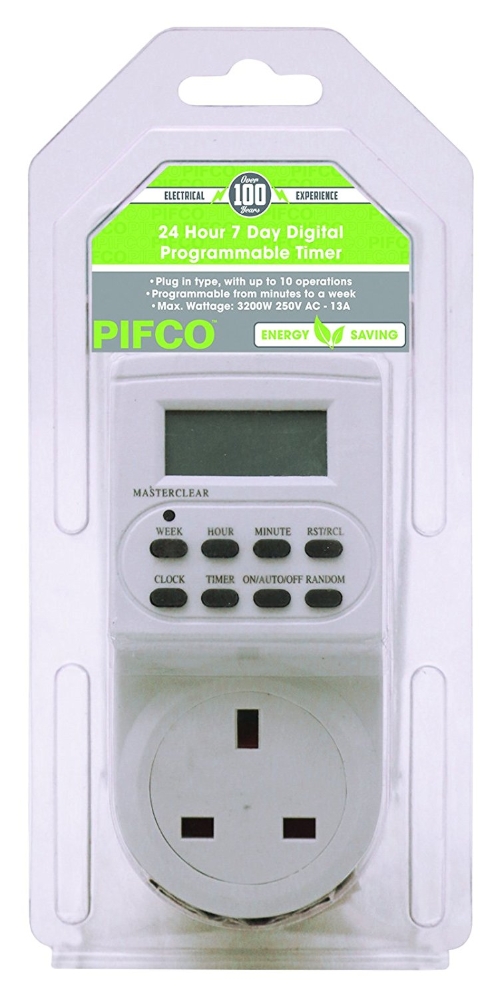 Warrior Timer PIFCO Plug In 7Day & 24Hr Digital Warrior Warehouses Ltd