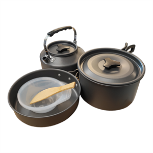 Cookware Set WARRIOR Camping 3Pce. 2Lid + Acc. Nesting +Bag