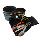 Camping Set WARRIOR Aluminium Bagged with Folding Cutlery