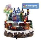 Christmas Village LED Tree & Moving Train
